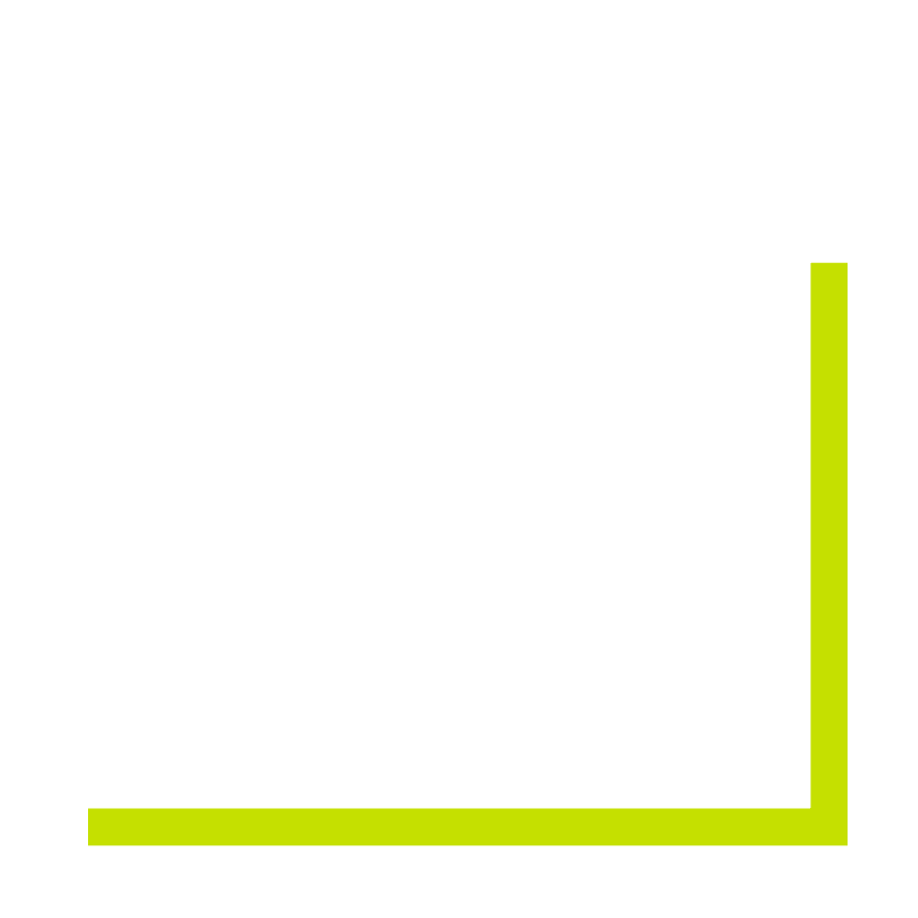 Icono estilo logo que muestra un gráfico escalonado ascendente en blanco sobre ejes verdes, representando crecimiento por pasos.